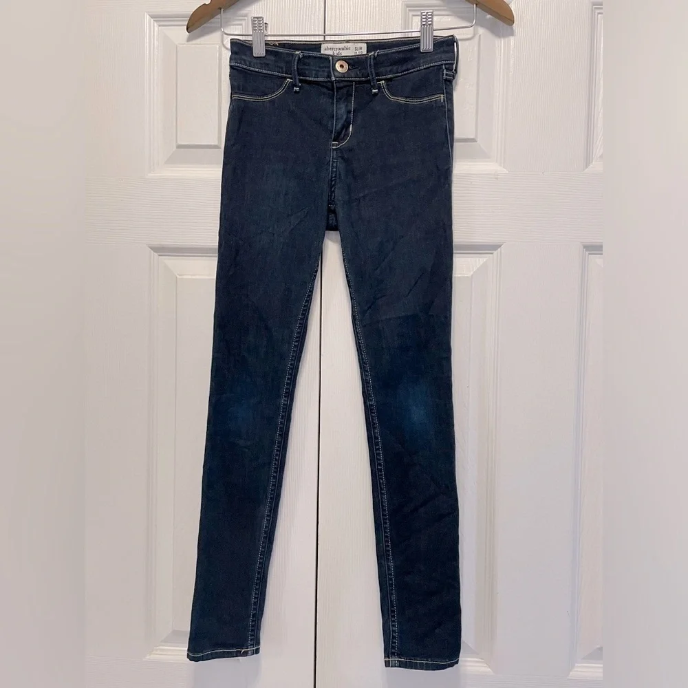 Abercrombie Kids girls denim jeans Jean leggings stretch slim 11/12 - Picture 1 of 5